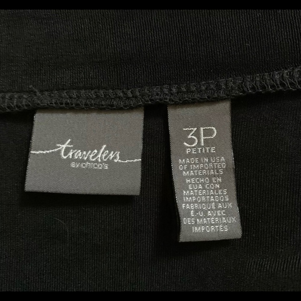 Travelers Chico's Open Jacket Black Gold Metallic - Picture 9 of 11